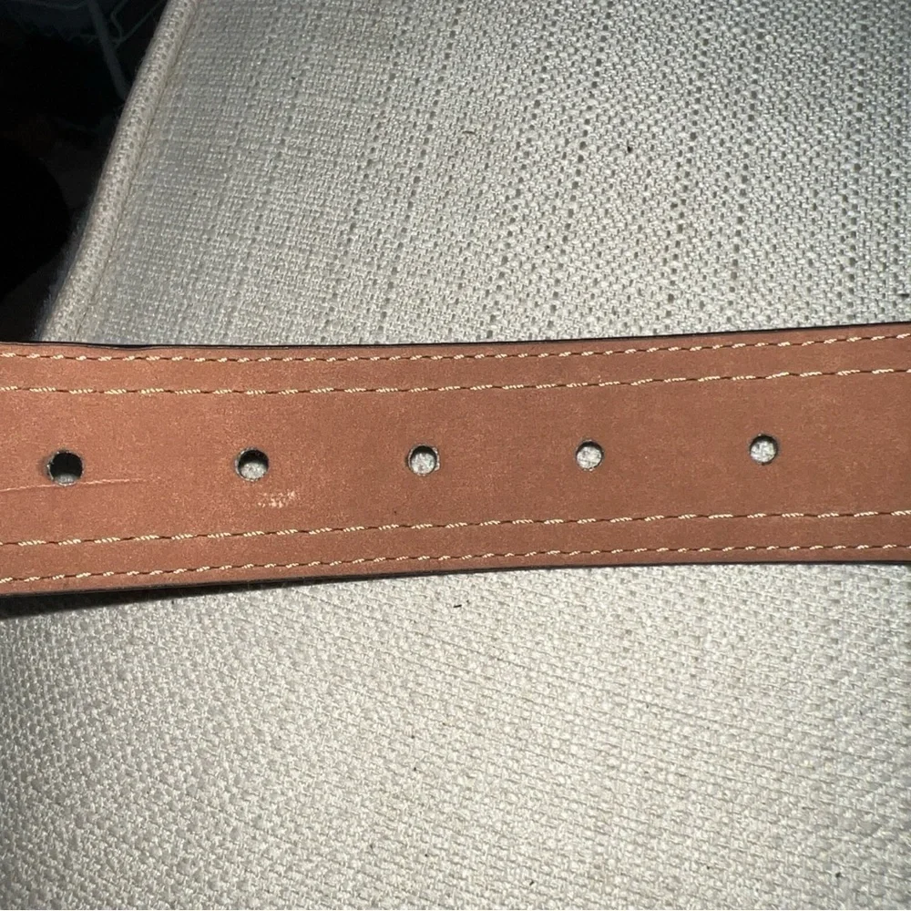 Nike Double Stitched Black Faux Leather Belt Size 36
